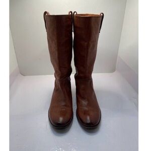 Frye Tan Leather Heeled Boots